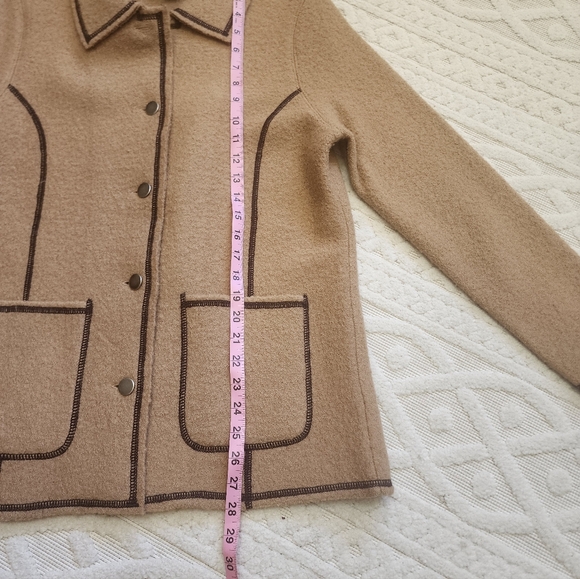 S Tan Boiled Wool Jacket - Picture 9 of 15